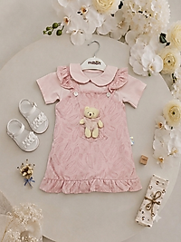 Ayıcıklı Elbise Pembe