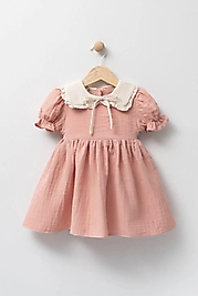 Müslin Bebe Yaka Elbise