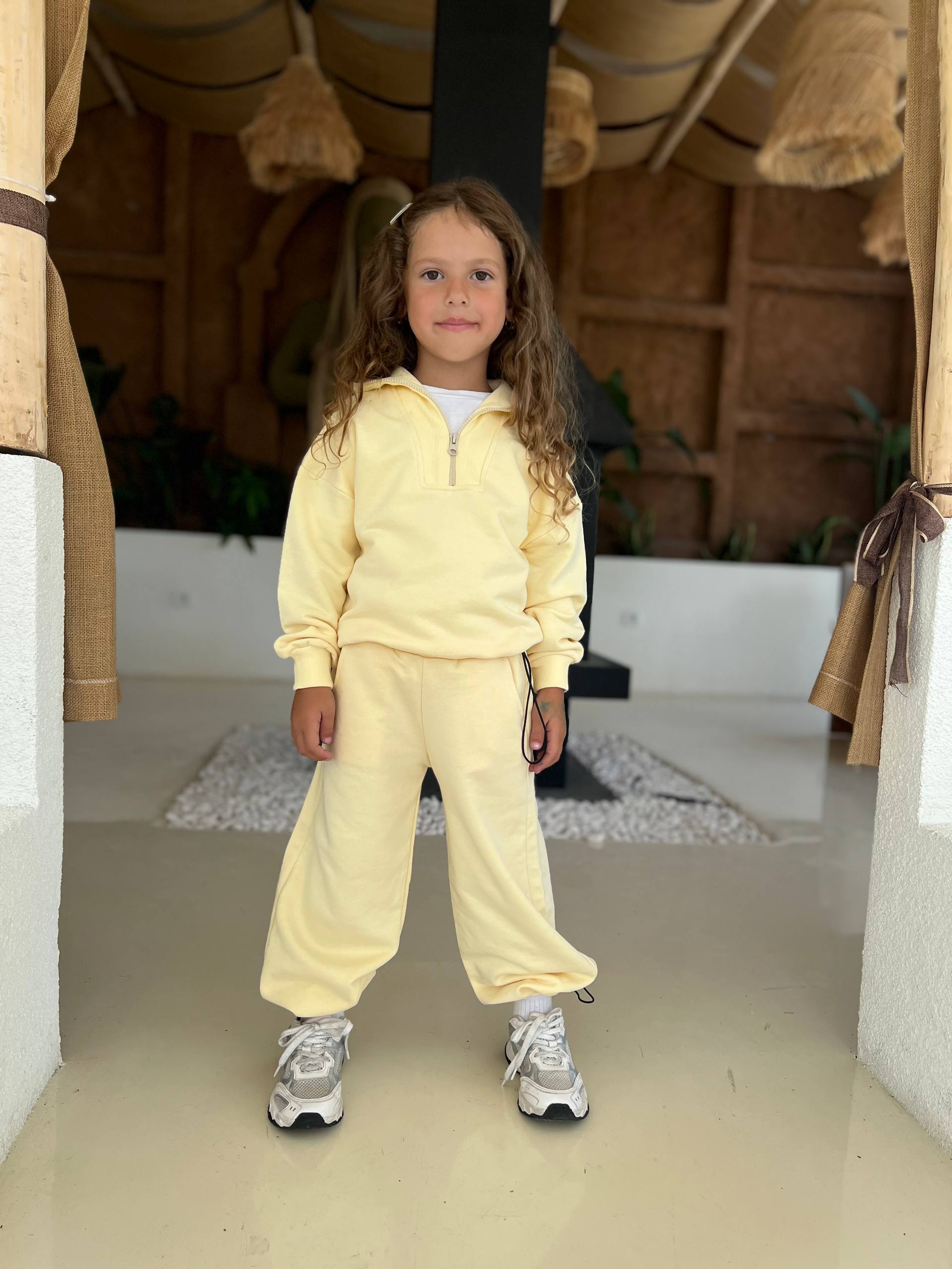 Unisex Balıkçı Yaka Sarı Takım